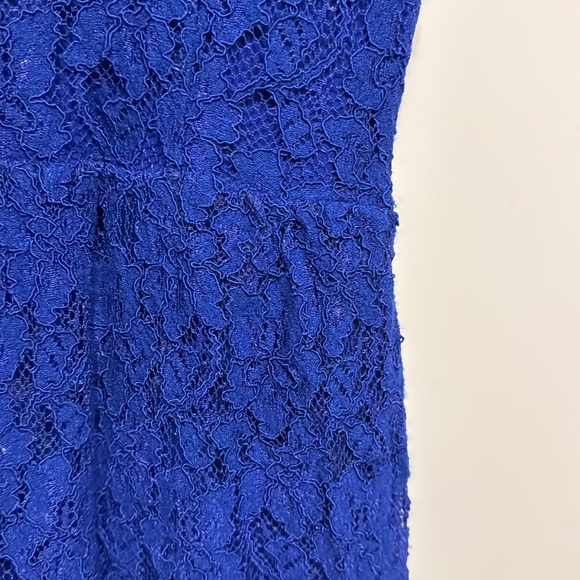 Cobalt blue Lacey knee high dress - Picture 3 of 9